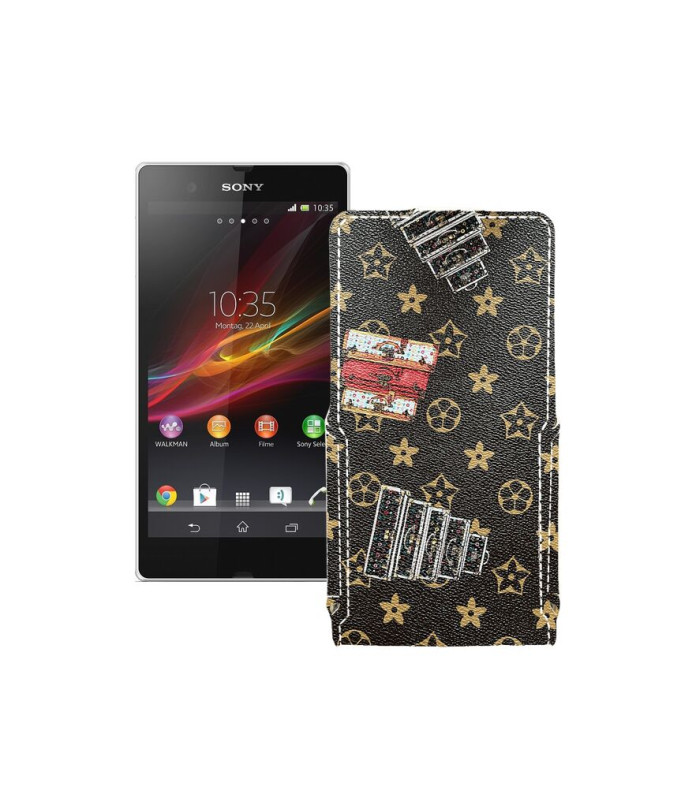 Чохол-флип з екошкіри для телефону Sony Xperia Z C6603