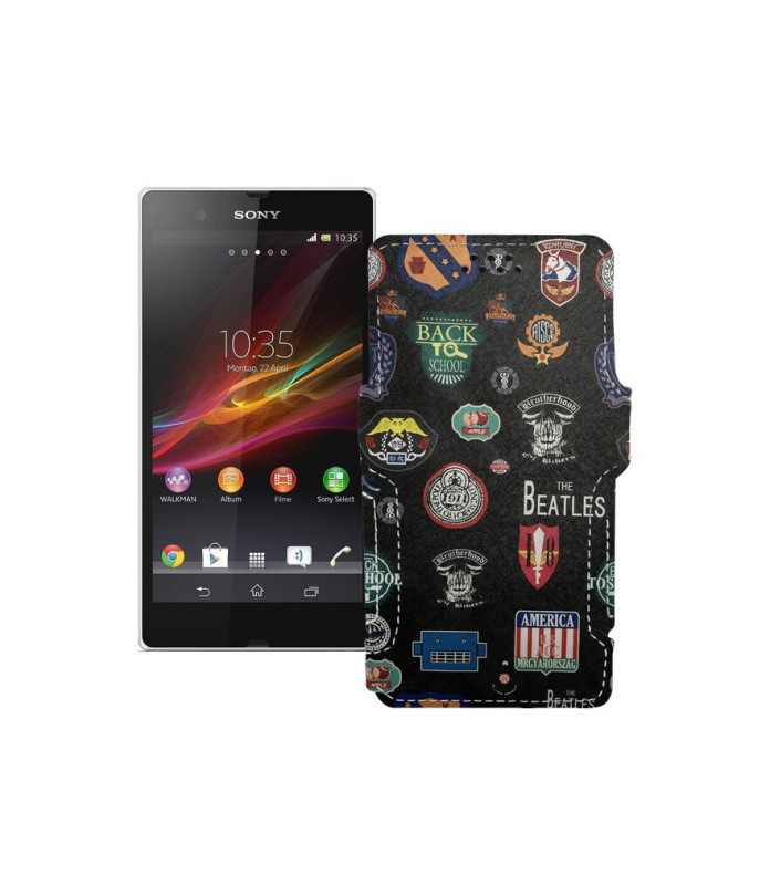 Чохол-книжка з екошкіри для телефону Sony Xperia Z C6603