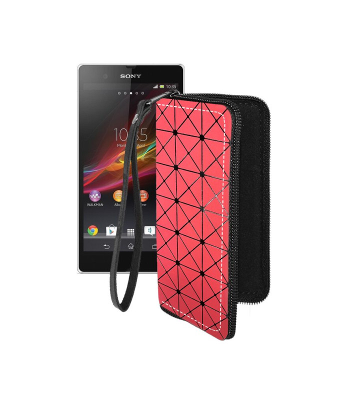 Чохол-гаманець з екошкіри для телефону Sony Xperia Z C6603