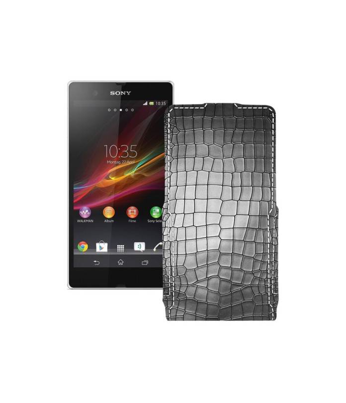 Чохол-флип з екошкіри для телефону Sony Xperia Z C6603