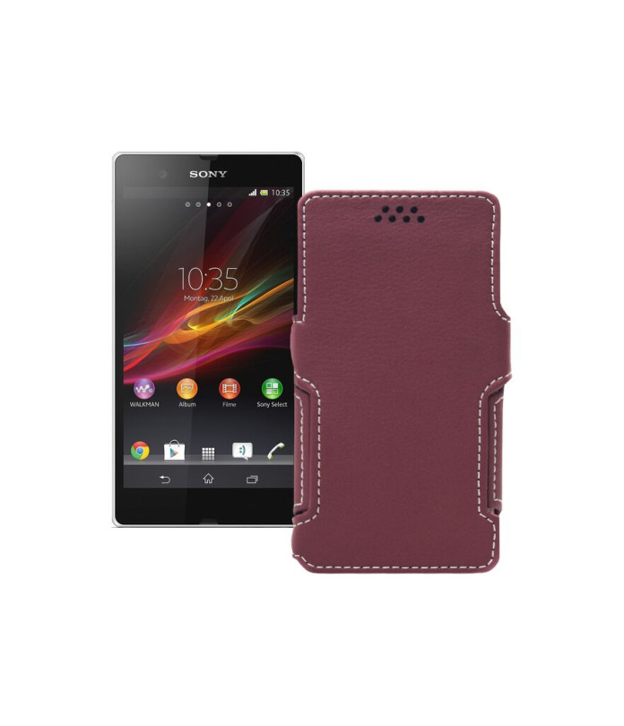 Чохол-книжка з екошкіри для телефону Sony Xperia Z C6603