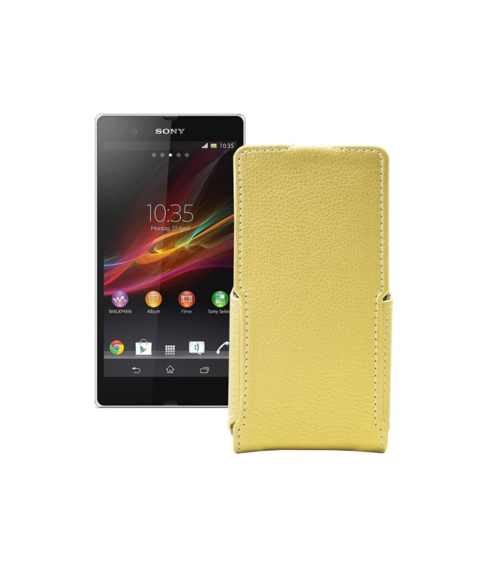 Чохол-флип з екошкіри для телефону Sony Xperia Z C6603