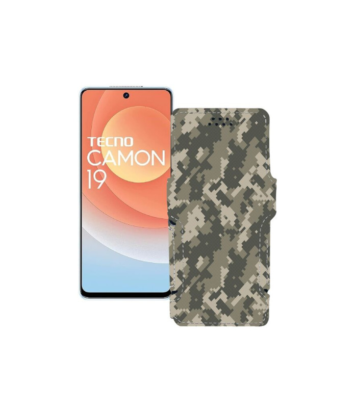 Чохол-книжка з екошкіри для телефону Tecno Camon 19