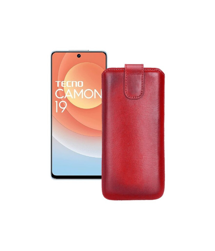 Витяжка з екошкіри для телефону Tecno Camon 19