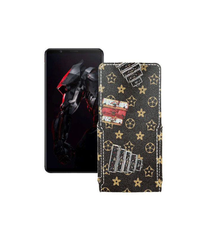 Чохол-флип з екошкіри для телефону ZTE Nubia Red Magic Mars