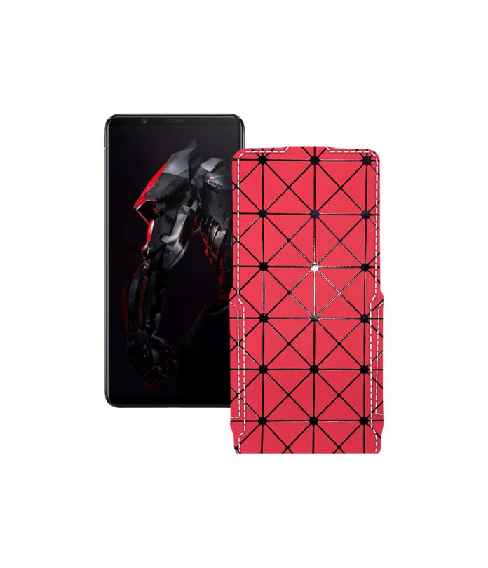 Чохол-флип з екошкіри для телефону ZTE Nubia Red Magic Mars