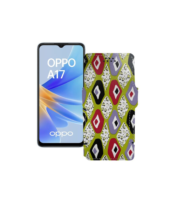 Чохол-книжка з екошкіри для телефону OPPO A17