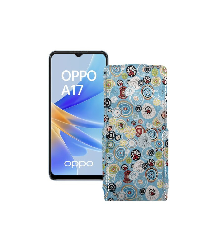 Чохол-флип з екошкіри для телефону OPPO A17