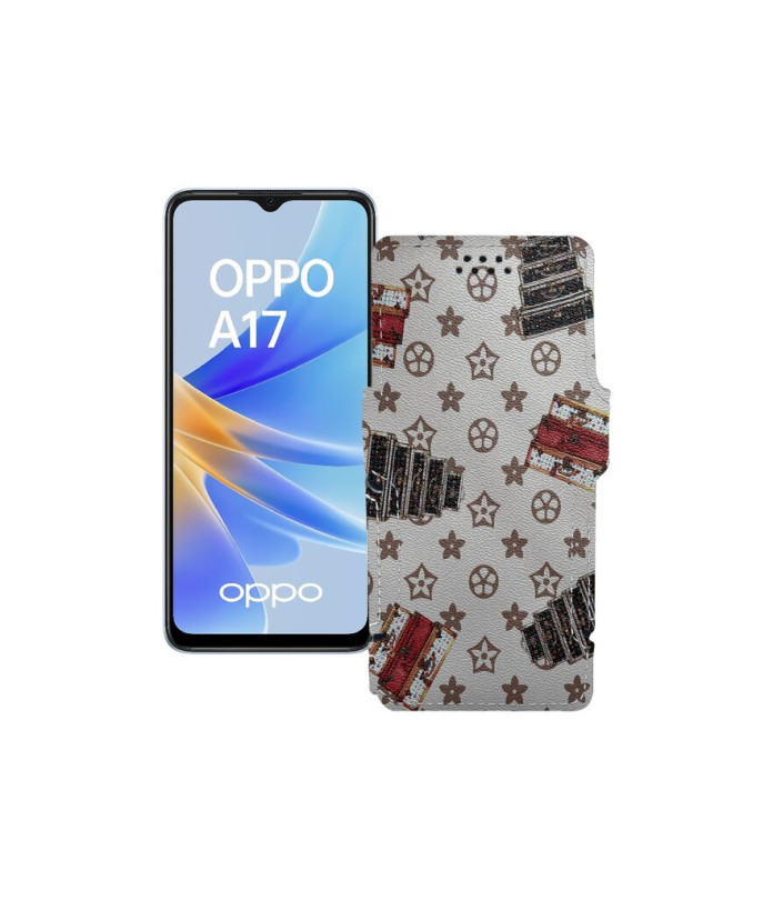 Чохол-книжка з екошкіри для телефону OPPO A17