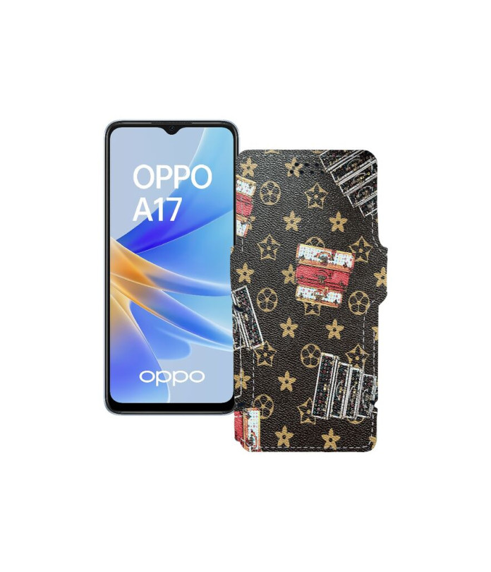 Чохол-книжка з екошкіри для телефону OPPO A17