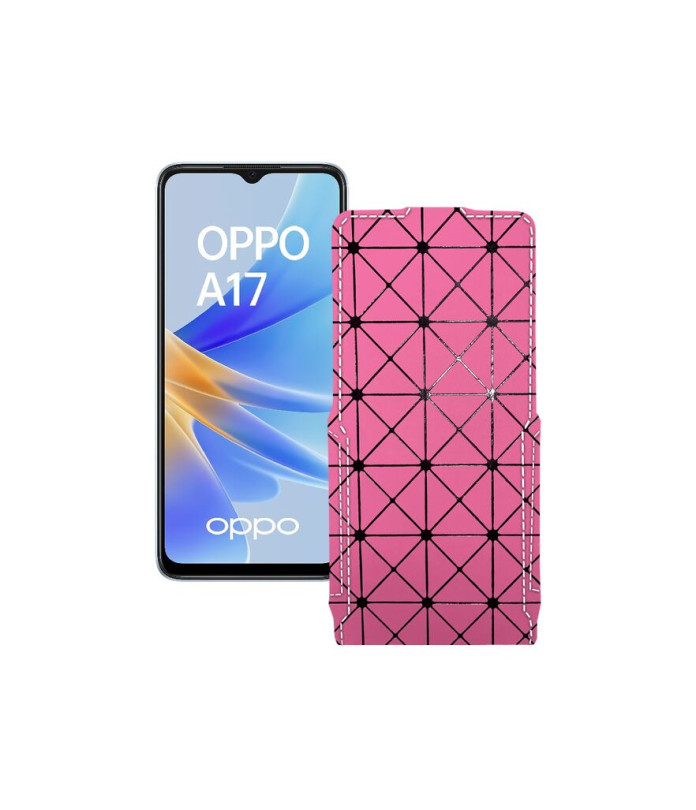 Чохол-флип з екошкіри для телефону OPPO A17