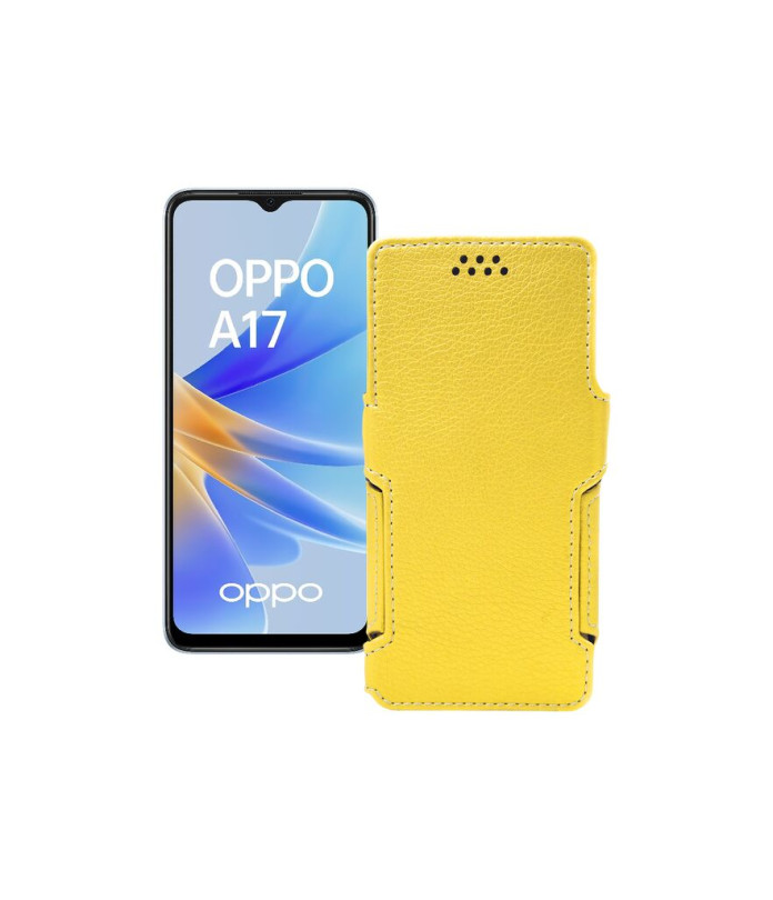 Чохол-книжка з екошкіри для телефону OPPO A17