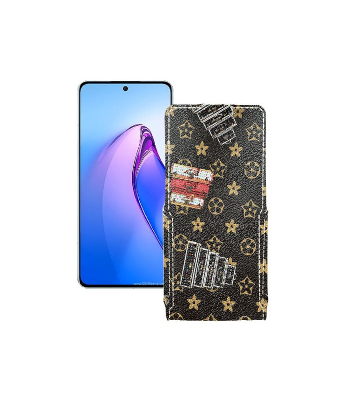 Чохол-флип з екошкіри для телефону OPPO Reno 8 Pro Plus