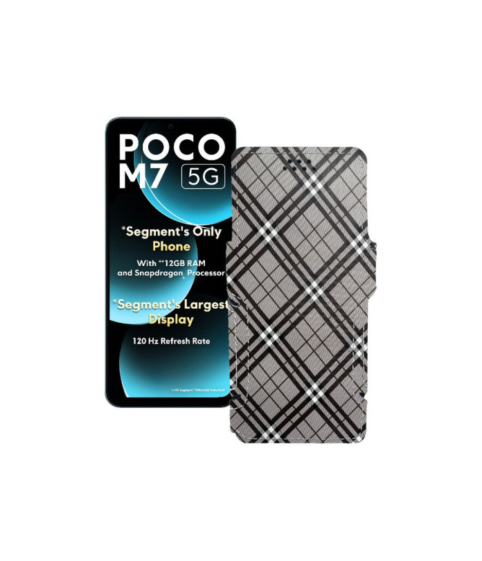Чохол-книжка з екошкіри для телефону Xiaomi Poco M7 5G