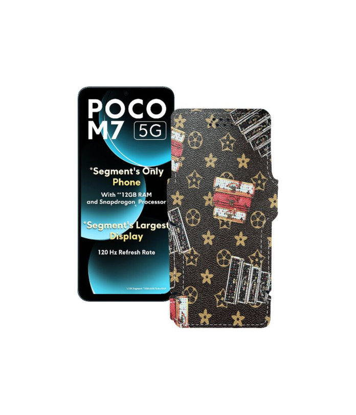 Чохол-книжка з екошкіри для телефону Xiaomi Poco M7 5G