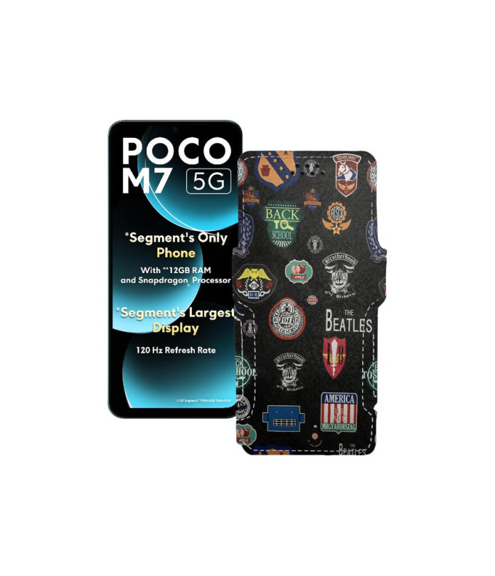 Чохол-книжка з екошкіри для телефону Xiaomi Poco M7 5G