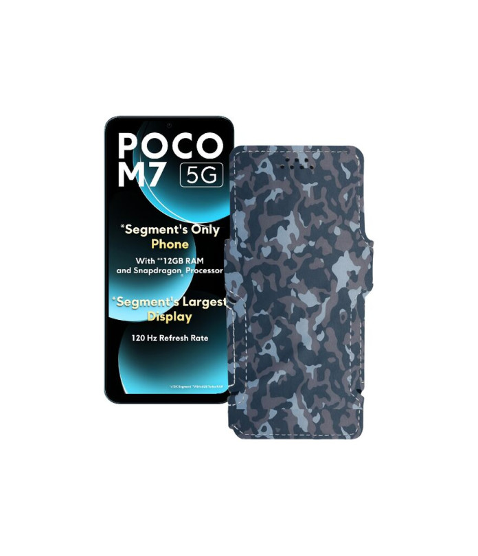 Чохол-книжка з екошкіри для телефону Xiaomi Poco M7 5G