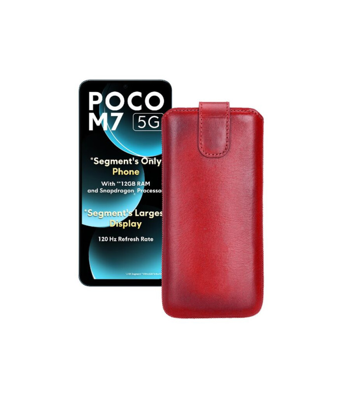 Витяжка з екошкіри для телефону Xiaomi Poco M7 5G