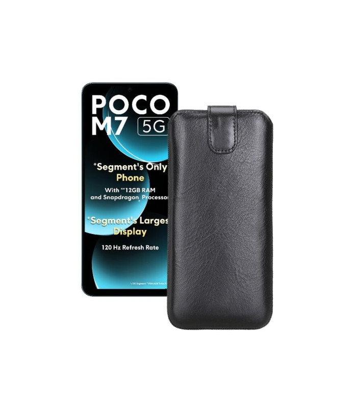 Витяжка з екошкіри для телефону Xiaomi Poco M7 5G