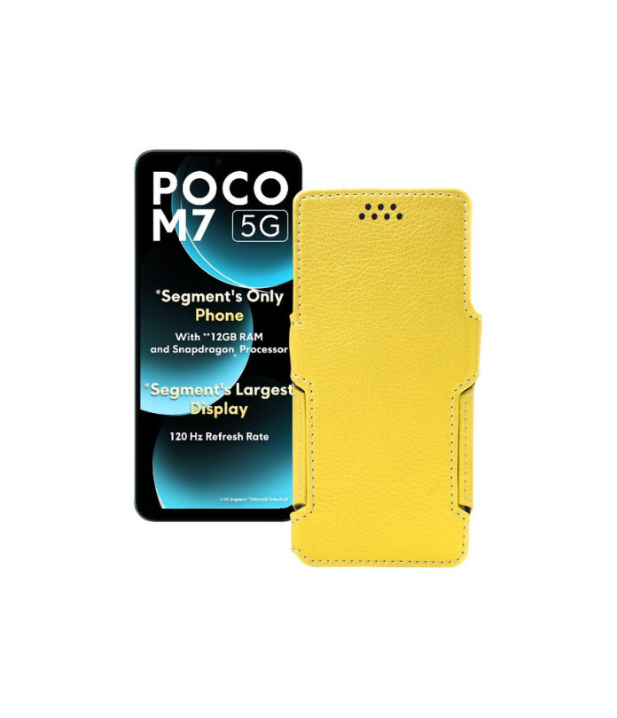 Чохол-книжка з екошкіри для телефону Xiaomi Poco M7 5G