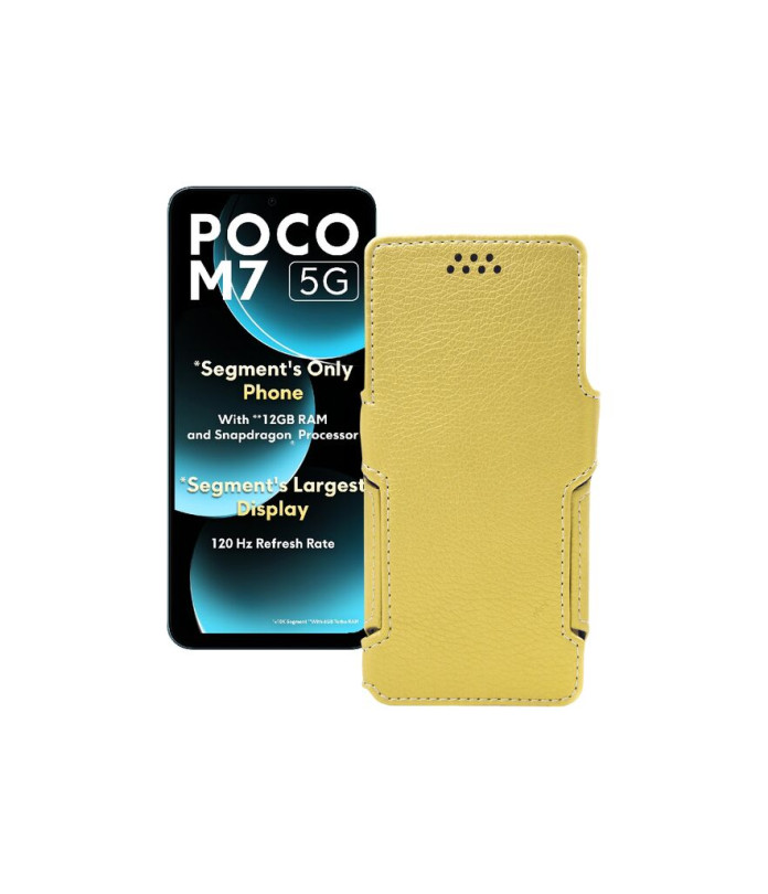 Чохол-книжка з екошкіри для телефону Xiaomi Poco M7 5G