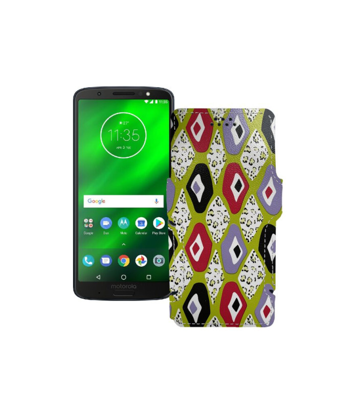 Чохол-книжка з екошкіри для телефону Motorola Moto G6 Plus