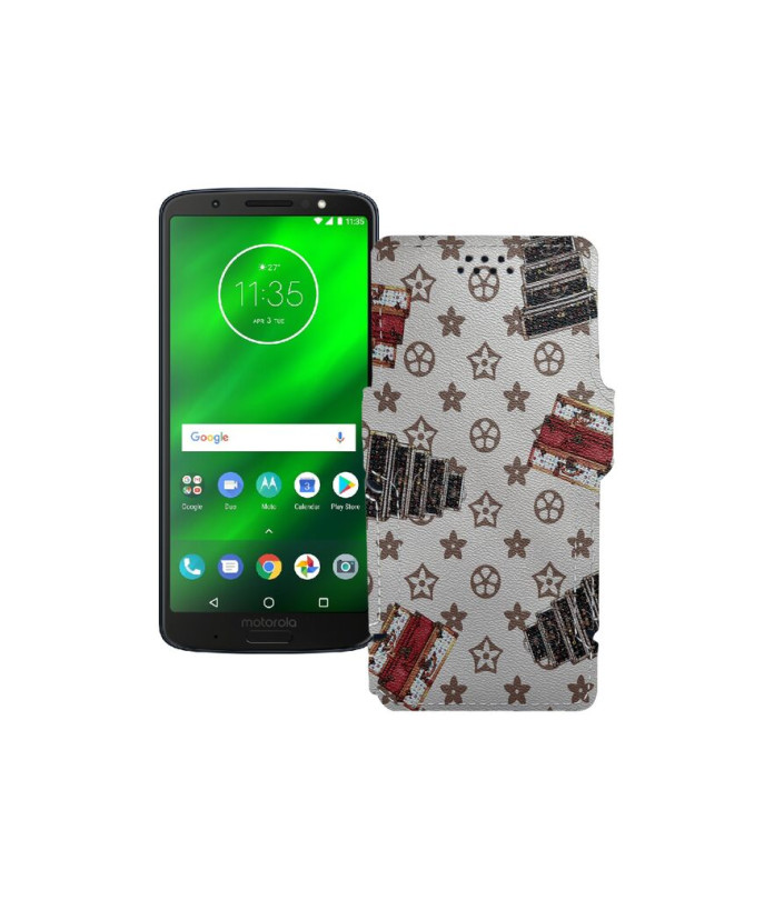 Чохол-книжка з екошкіри для телефону Motorola Moto G6 Plus