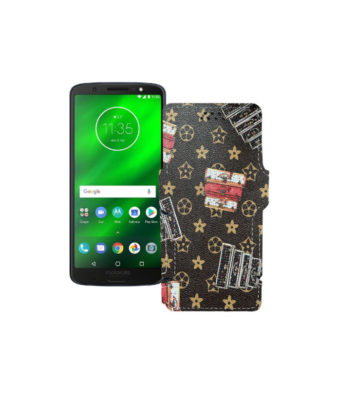 Чохол-книжка з екошкіри для телефону Motorola Moto G6 Plus