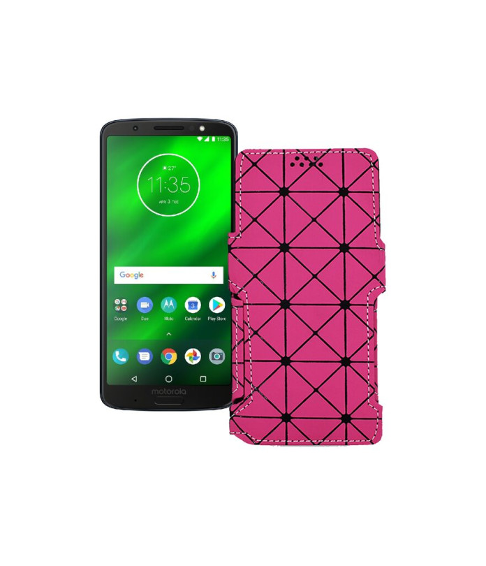 Чохол-книжка з екошкіри для телефону Motorola Moto G6 Plus