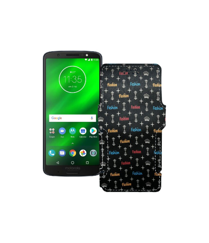 Чохол-книжка з екошкіри для телефону Motorola Moto G6 Plus