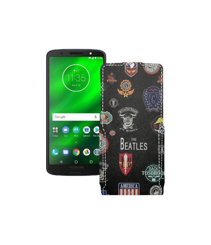 Чохол-флип з екошкіри для телефону Motorola Moto G6 Plus