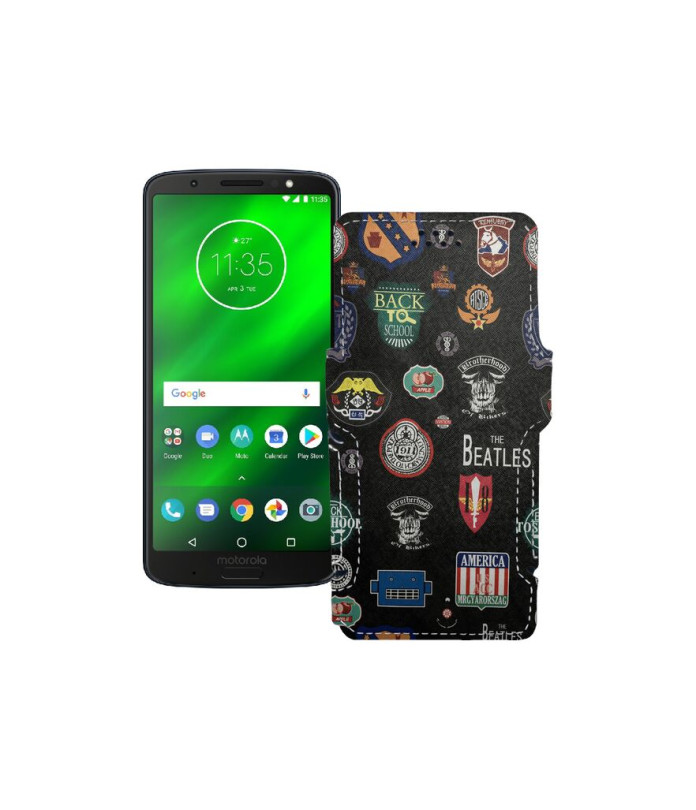 Чохол-книжка з екошкіри для телефону Motorola Moto G6 Plus