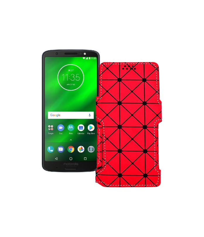 Чохол-книжка з екошкіри для телефону Motorola Moto G6 Plus