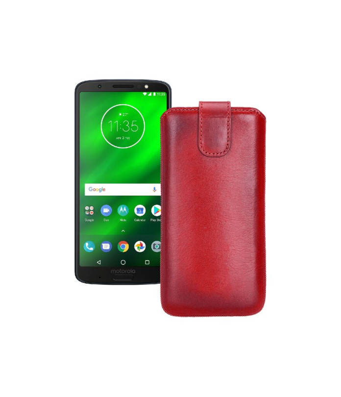 Витяжка з екошкіри для телефону Motorola Moto G6 Plus