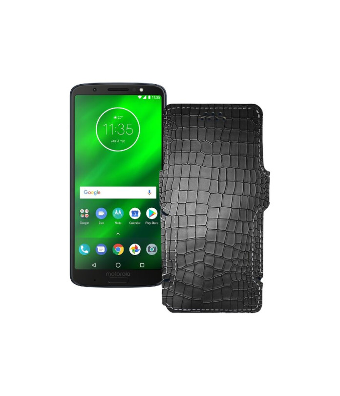 Чохол-книжка з екошкіри для телефону Motorola Moto G6 Plus