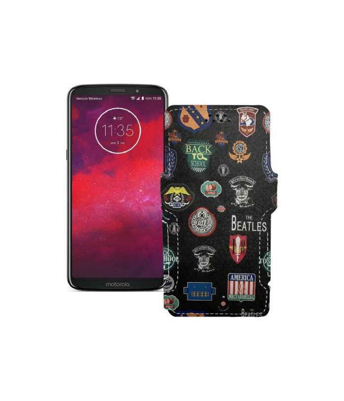 Чохол-книжка з екошкіри для телефону Motorola Moto Z3