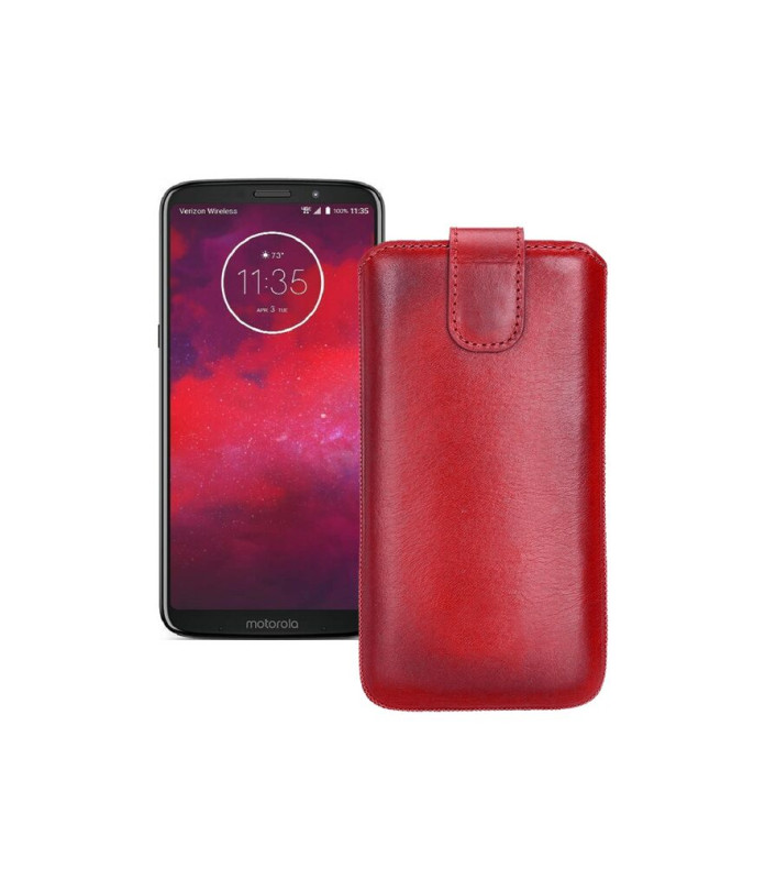 Витяжка з екошкіри для телефону Motorola Moto Z3