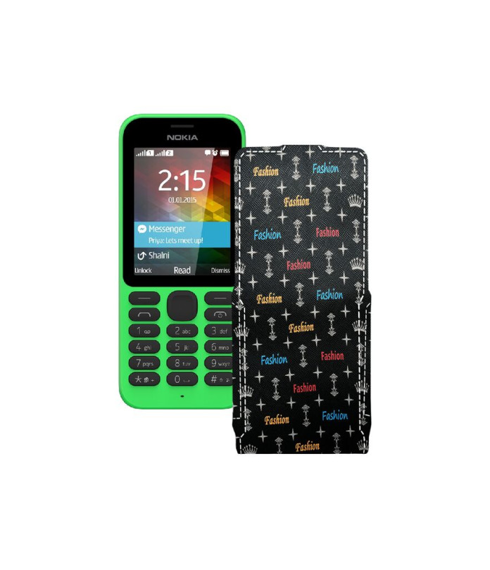 Чохол-флип з екошкіри для телефону Nokia 215