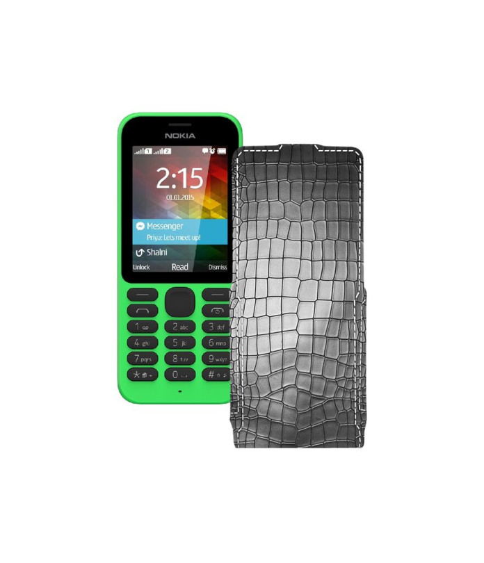 Чохол-флип з екошкіри для телефону Nokia 215