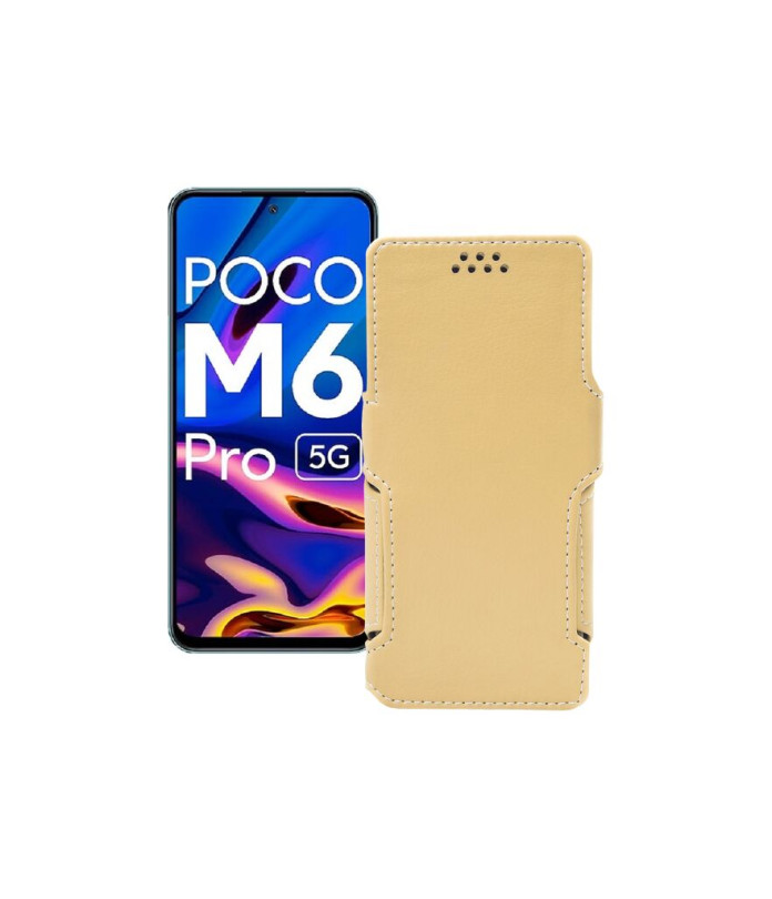 Чохол-книжка з екошкіри для телефону Xiaomi Poco M6 Pro 5G