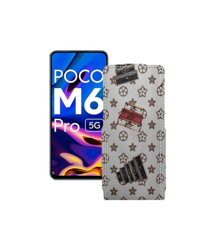 Чохол-флип з екошкіри для телефону Xiaomi Poco M6 Pro 5G