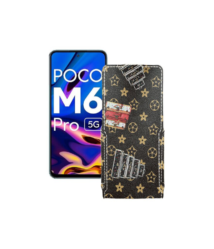 Чохол-флип з екошкіри для телефону Xiaomi Poco M6 Pro 5G