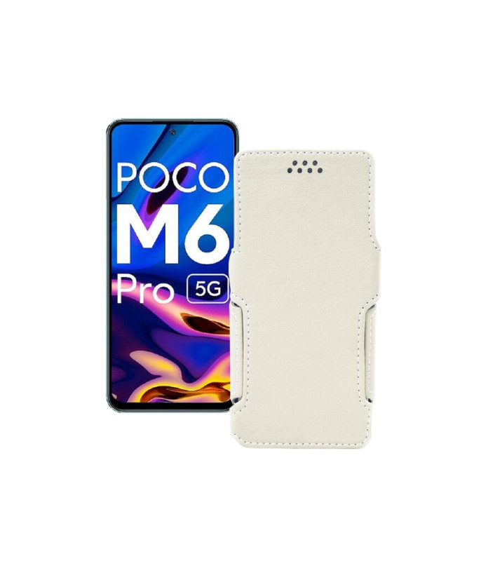 Чохол-книжка з екошкіри для телефону Xiaomi Poco M6 Pro 5G