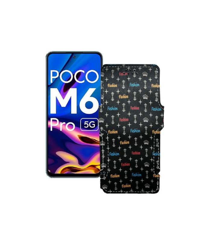 Чохол-книжка з екошкіри для телефону Xiaomi Poco M6 Pro 5G