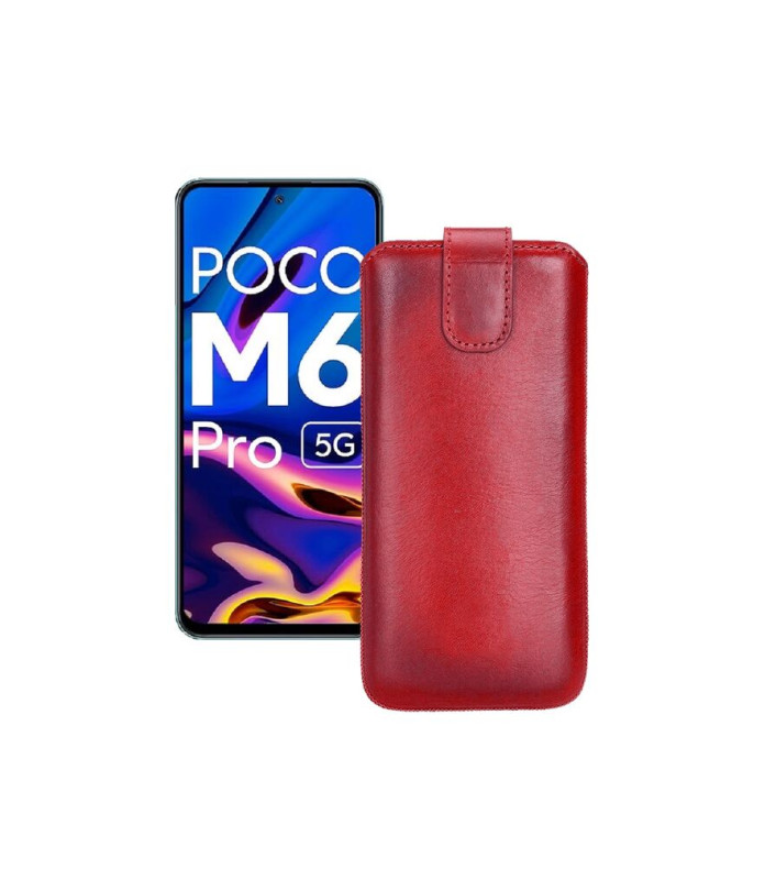 Витяжка з екошкіри для телефону Xiaomi Poco M6 Pro 5G