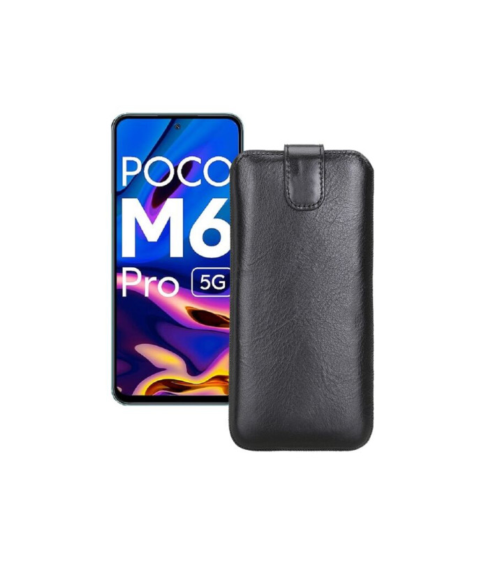 Витяжка з екошкіри для телефону Xiaomi Poco M6 Pro 5G