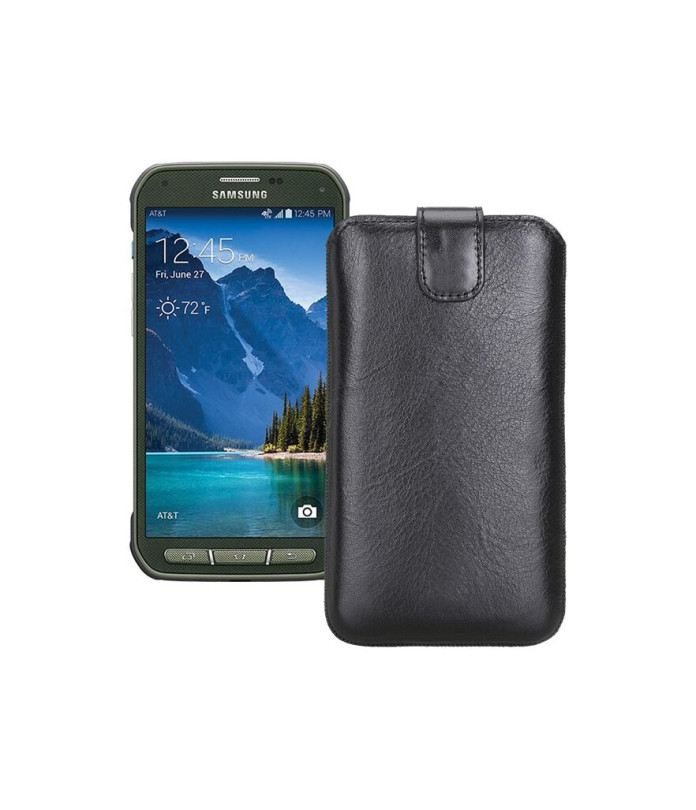 Витяжка з екошкіри для телефону Samsung Galaxy S5 Active (G870)