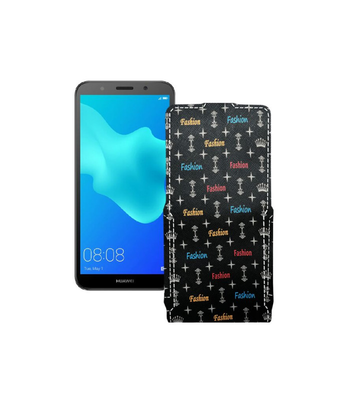 Чохол-флип з екошкіри для телефону Huawei Y5 Prime