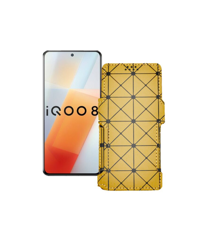 Чохол-книжка з екошкіри для телефону Vivo iQOO 8