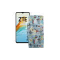 Чохол-флип з екошкіри для телефону ZTE Blade V40 Design